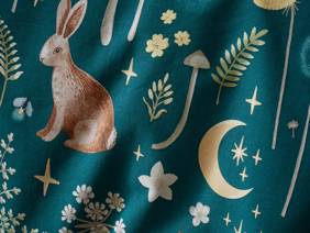 Catherine Lansfield Enchanted Twilight Forest Green Duvet Cover Set2