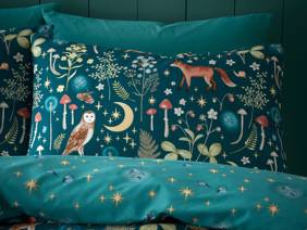 Catherine Lansfield Enchanted Twilight Forest Green Duvet Cover Set3