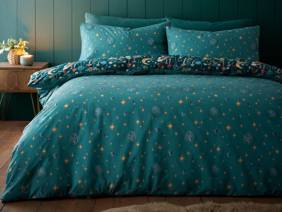 Catherine Lansfield Enchanted Twilight Forest Green Duvet Cover Set4