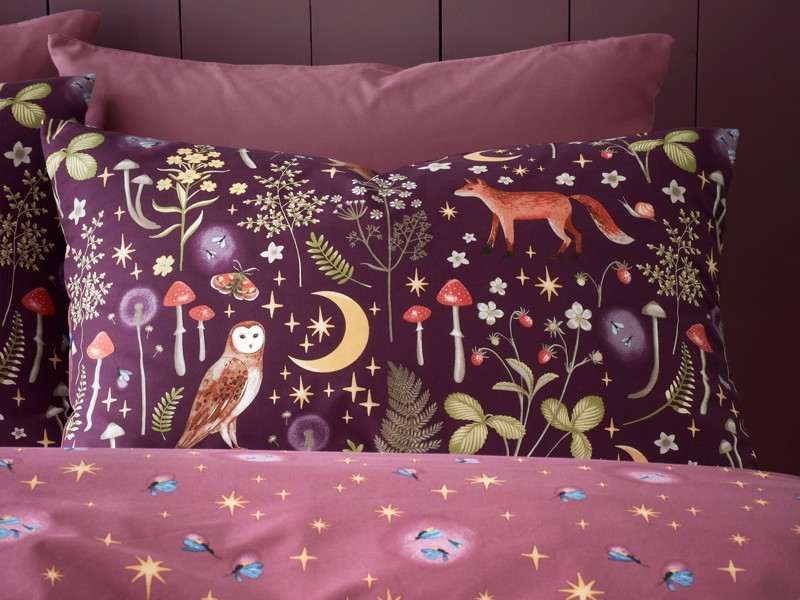 Catherine Lansfield Enchanted Twilight Plum Duvet Cover Set3