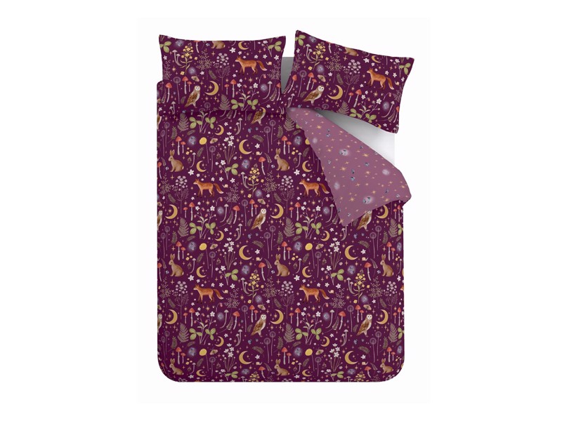 Catherine Lansfield Enchanted Twilight Plum Duvet Cover Set7