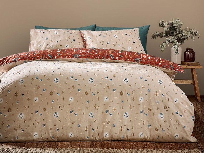 Catherine Lansfield Enchanted Twilight Burnt Orange Duvet Cover Set4