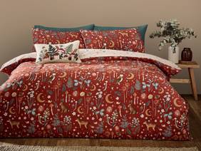 Catherine Lansfield Enchanted Twilight Burnt Orange Duvet Cover Set1