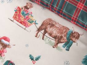 Catherine Lansfield Christmas Highland Cow Duvet Cover Set2