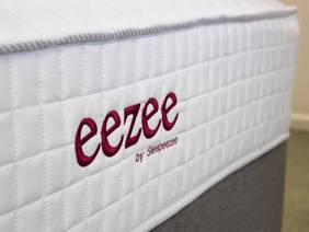 Sleepeezee Double Size - CLEARANCE - Ex-Showroom - Joshua Grey Dahlia Headboard and Memory 4000 Divan Bed4