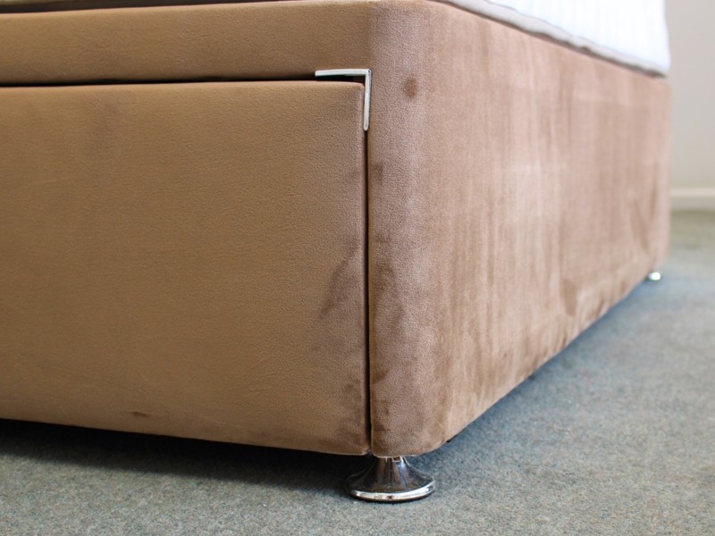 Sleepeezee Double Size - CLEARANCE - Ex-Showroom - Plush Beige Poppy Headboard and Centurial 03 Divan Bed10