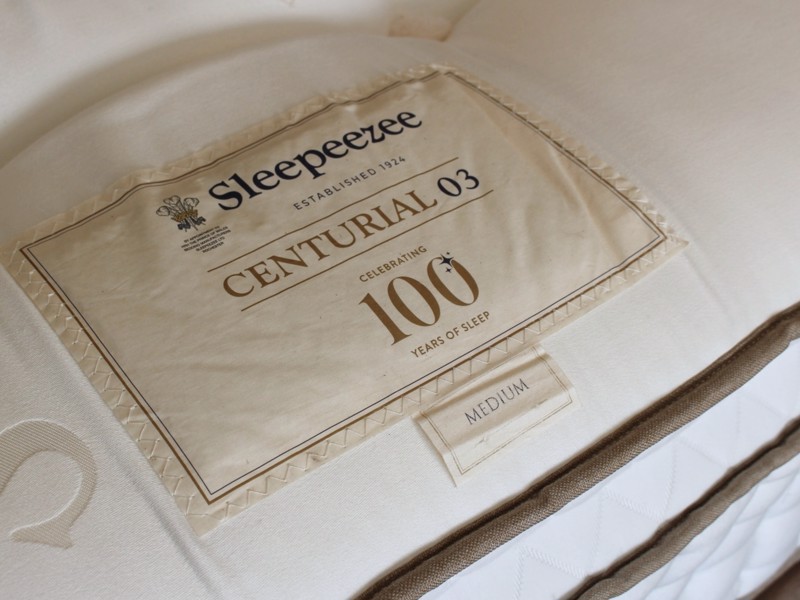 Sleepeezee Double Size - CLEARANCE - Ex-Showroom - Plush Beige Poppy Headboard and Centurial 03 Divan Bed5