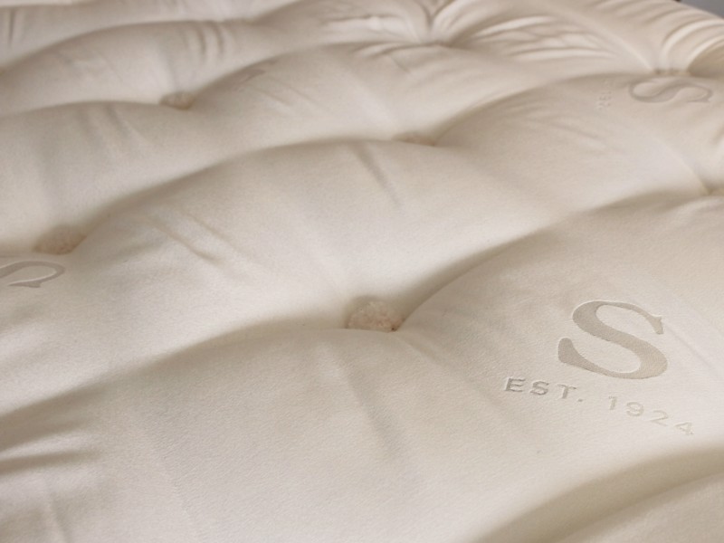 Sleepeezee Double Size - CLEARANCE - Ex-Showroom - Plush Beige Poppy Headboard and Centurial 03 Divan Bed6
