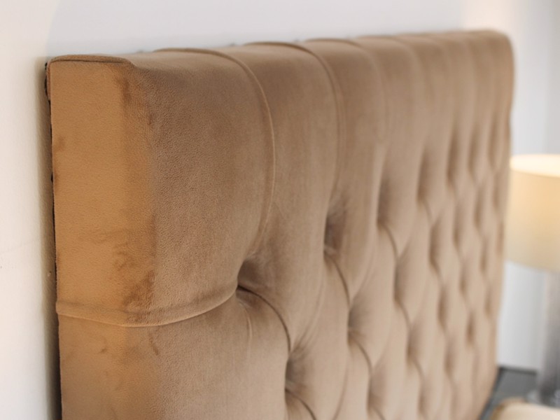 Sleepeezee Double Size - CLEARANCE - Ex-Showroom - Plush Beige Poppy Headboard and Centurial 03 Divan Bed8
