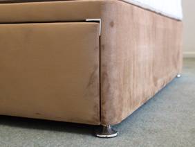 Sleepeezee Double Size - CLEARANCE - Ex-Showroom - Plush Beige Poppy Headboard and Centurial 03 Divan Bed10