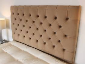 Sleepeezee Double Size - CLEARANCE - Ex-Showroom - Plush Beige Poppy Headboard and Centurial 03 Divan Bed2