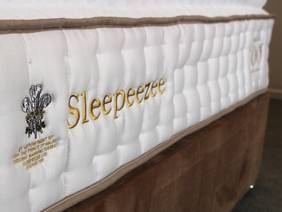 Sleepeezee Double Size - CLEARANCE - Ex-Showroom - Plush Beige Poppy Headboard and Centurial 03 Divan Bed4