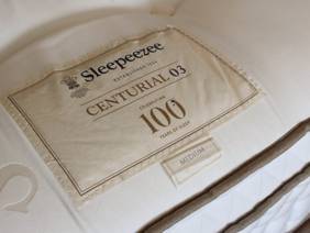 Sleepeezee Double Size - CLEARANCE - Ex-Showroom - Plush Beige Poppy Headboard and Centurial 03 Divan Bed5