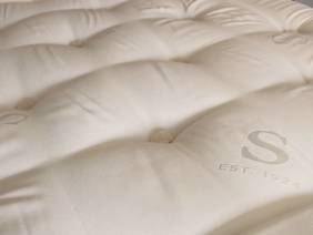 Sleepeezee Double Size - CLEARANCE - Ex-Showroom - Plush Beige Poppy Headboard and Centurial 03 Divan Bed6