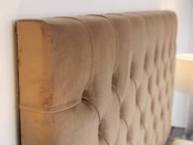 Sleepeezee Double Size - CLEARANCE - Ex-Showroom - Plush Beige Poppy Headboard and Centurial 03 Divan Bed8