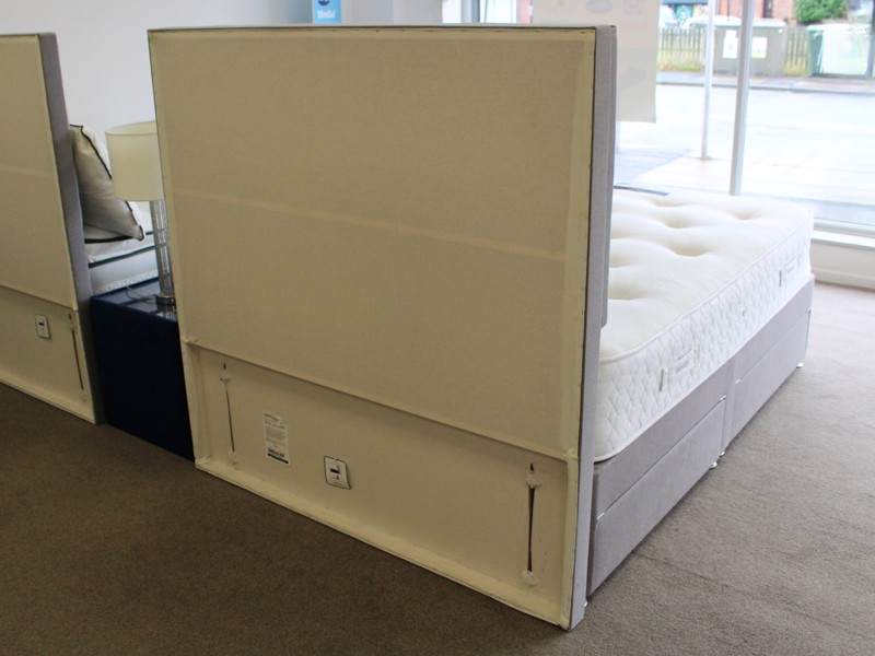 Silentnight Double Size - CLEARANCE - Ex-Showroom - Slate Grey Sienna Headboard and Amelia Divan Bed3