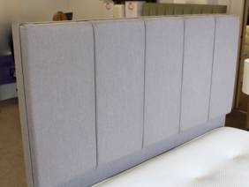 Silentnight Double Size - CLEARANCE - Ex-Showroom - Slate Grey Sienna Headboard and Amelia Divan Bed2