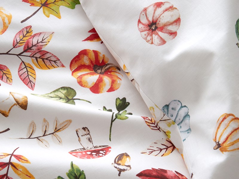 Catherine Lansfield Autumn Pumpkins White Duvet Cover Set4