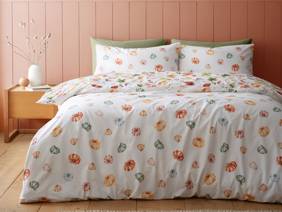 Catherine Lansfield Autumn Pumpkins White Duvet Cover Set3
