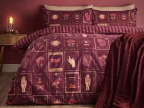 Catherine Lansfield Enchanted Witchcraft Plum Duvet Cover Set1