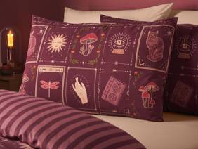 Catherine Lansfield Enchanted Witchcraft Plum Duvet Cover Set2