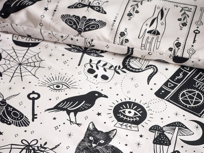 Catherine Lansfield Enchanted Witchcraft Natural Duvet Cover Set2