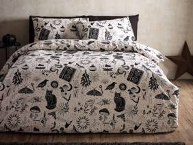 Catherine Lansfield Enchanted Witchcraft Natural Duvet Cover Set5
