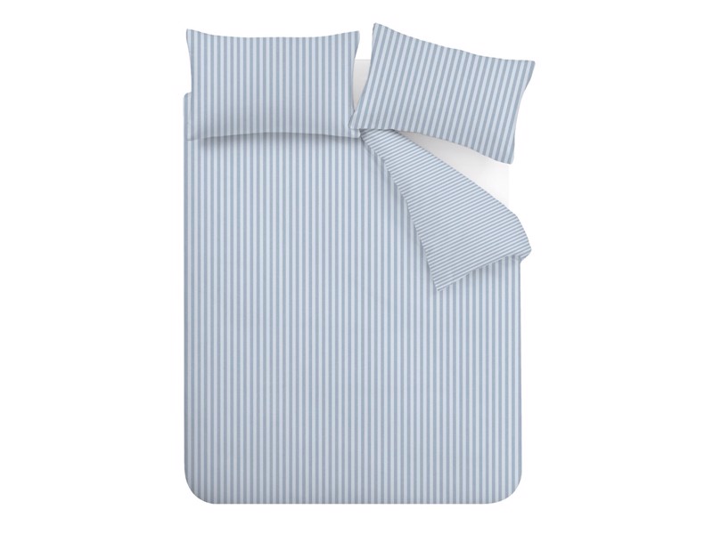 Catherine Lansfield Epping Stripe Blue Duvet Cover Set6