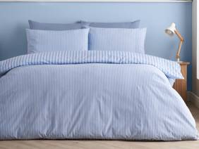 Catherine Lansfield Epping Stripe Blue Duvet Cover Set3
