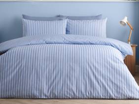 Catherine Lansfield Epping Stripe Blue Duvet Cover Set5