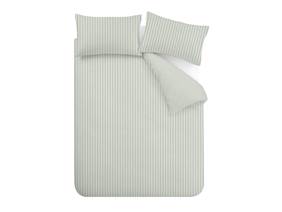 Catherine Lansfield Epping Stripe Green Duvet Cover Set6
