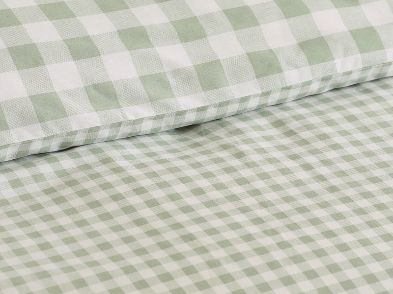Catherine Lansfield Bamford Gingham Check Green Duvet Cover Set4