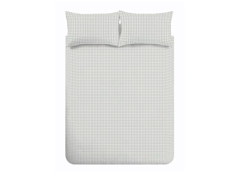 Catherine Lansfield Bamford Gingham Check Green Duvet Cover Set5