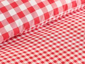 Catherine Lansfield Bamford Gingham Check Red Duvet Cover Set4