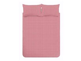 Catherine Lansfield Bamford Gingham Check Red Duvet Cover Set5
