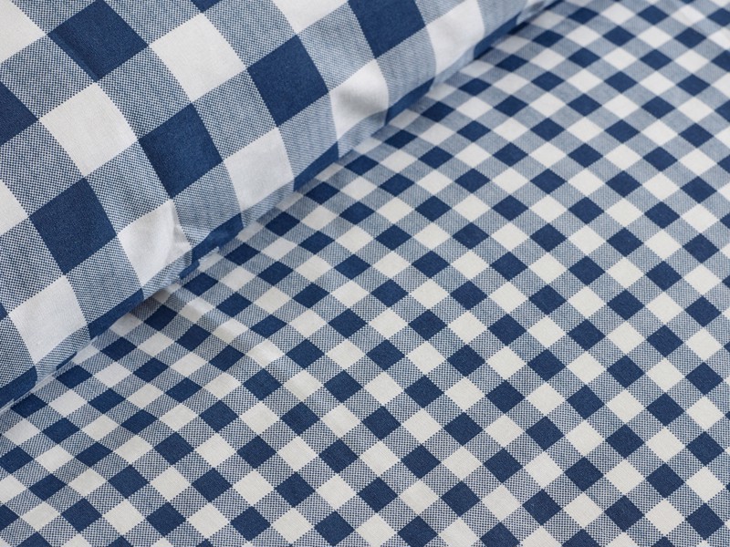 Catherine Lansfield Bamford Gingham Check Navy Duvet Cover Set4