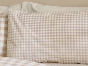 Catherine Lansfield Bamford Gingham Check Natural Duvet Cover Set2