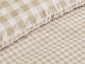 Catherine Lansfield Bamford Gingham Check Natural Duvet Cover Set4