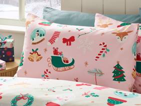 Catherine Lansfield Christmas Happy Holidays Duvet Cover Set2