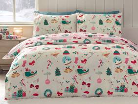 Catherine Lansfield Christmas Happy Holidays Duvet Cover Set3