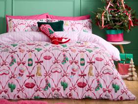 Catherine Lansfield Christmas Kitsch Duvet Cover Set1