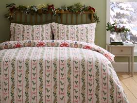 Catherine Lansfield Christmas Nutcracker Bows Duvet Cover Set3