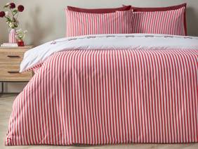 Catherine Lansfield Christmas Bow Embroidery Red Duvet Cover Set3