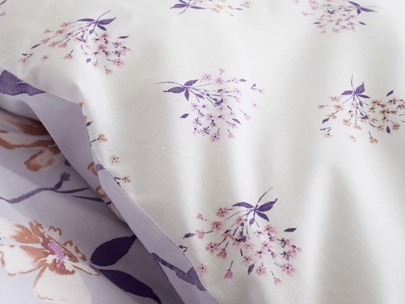 Catherine Lansfield Isadora Floral Lilac Duvet Cover Set2