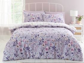 Catherine Lansfield Isadora Floral Lilac Duvet Cover Set1