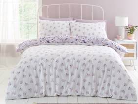 Catherine Lansfield Isadora Floral Lilac Duvet Cover Set3