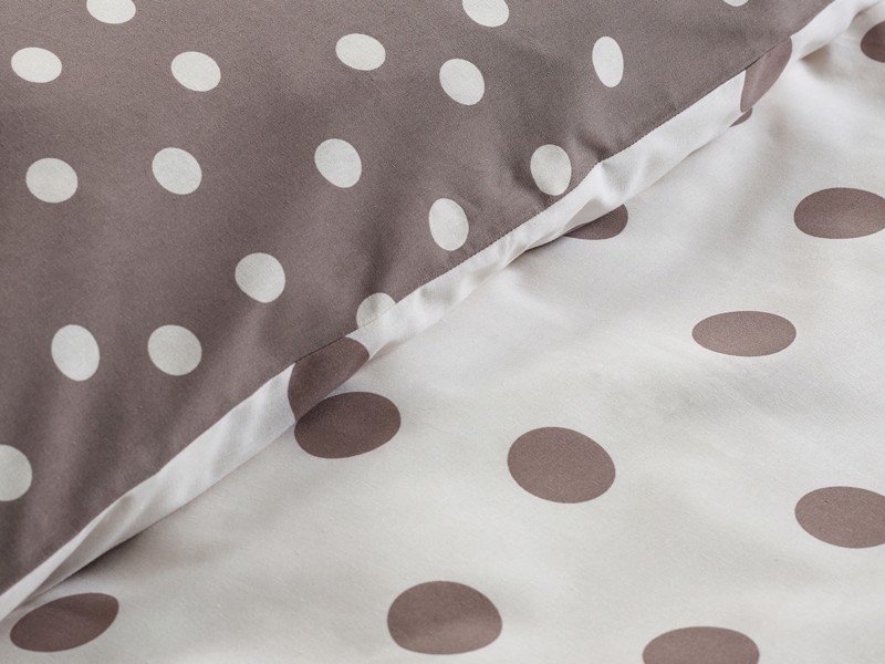 Catherine Lansfield Polka Dot Chocolate Single Duvet Cover Set2