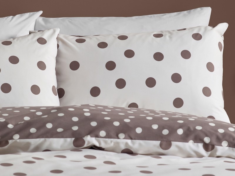 Catherine Lansfield Polka Dot Chocolate Single Duvet Cover Set4