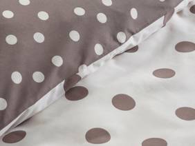 Catherine Lansfield Polka Dot Chocolate Single Duvet Cover Set2