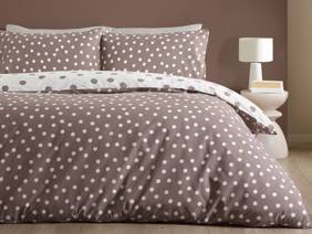 Catherine Lansfield Polka Dot Chocolate Single Duvet Cover Set3